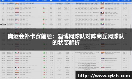 奥运会外卡赛前瞻：淄博网球队对阵商丘网球队的状态解析